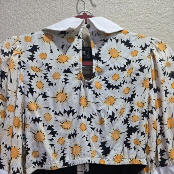 Anthropologie Maeve Puff Sleeve Printed Cutout Mini Dress Size s - Picture 12 of 16